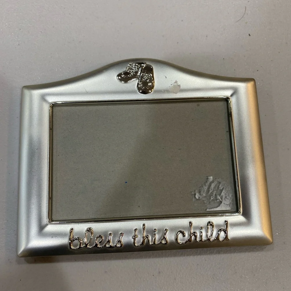 Silver 'Bless This Child' Baby Frame